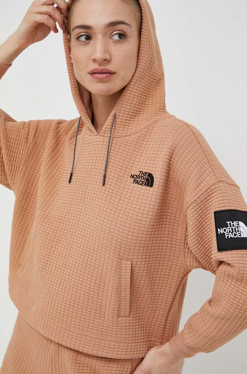 The North Face Суичър в кафяво с качулка с апликация - Pepit.bg