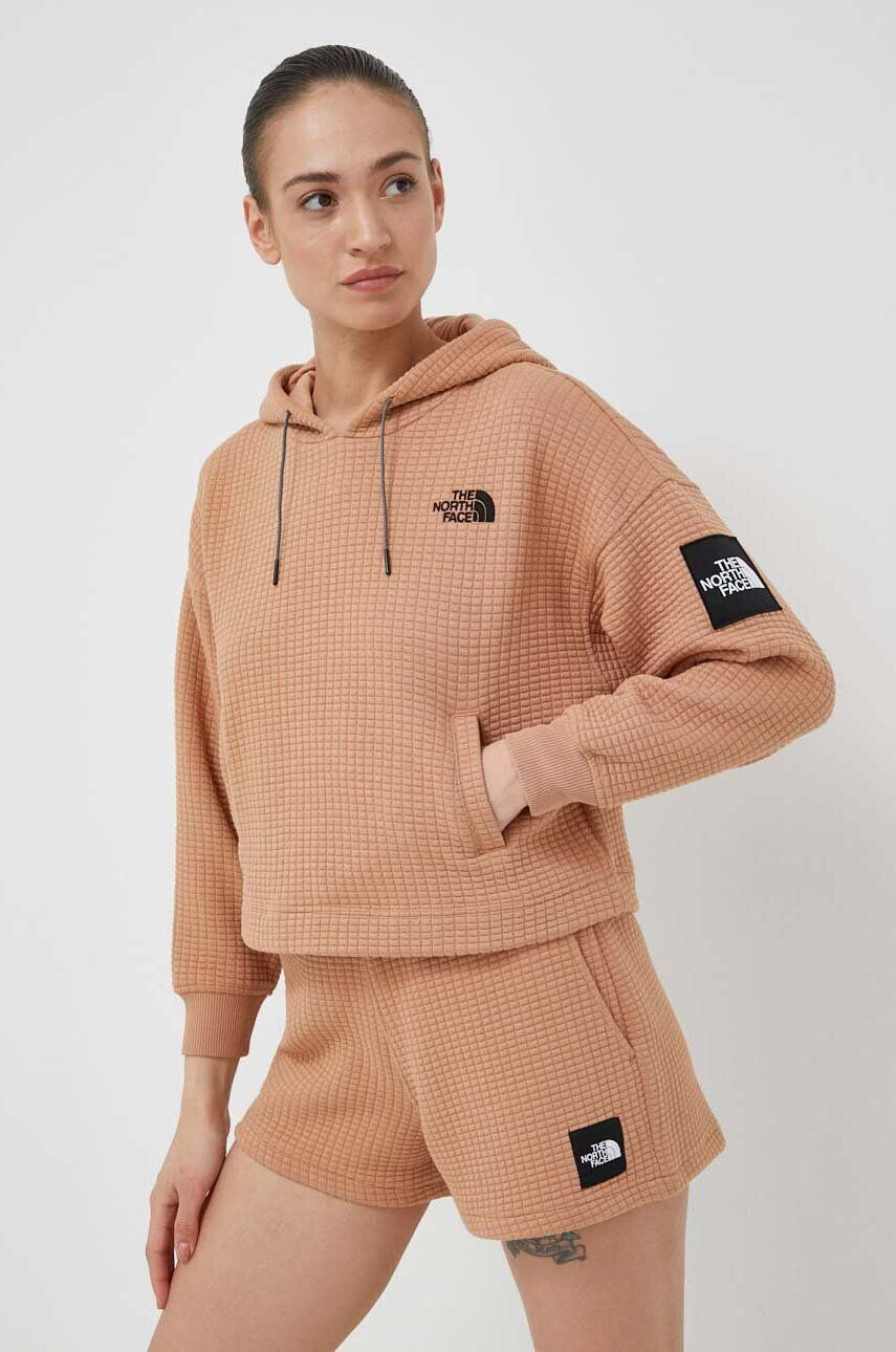 The North Face Суичър в кафяво с качулка с апликация - Pepit.bg