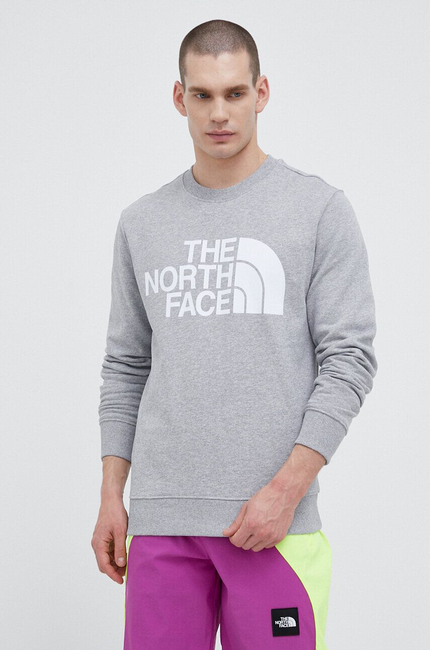 The North Face Суичър в сиво с принт - Pepit.bg