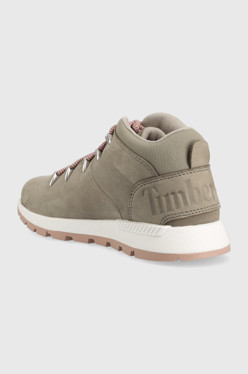 Timberland Кожени боти Sprint Trekker Mid в сиво с равна подметка - Pepit.bg