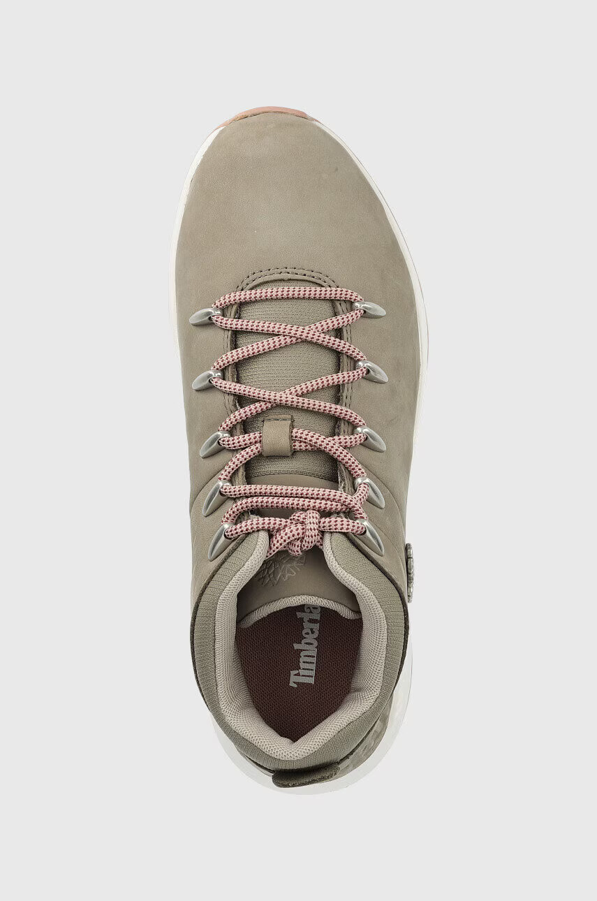 Timberland Кожени боти Sprint Trekker Mid в сиво с равна подметка - Pepit.bg