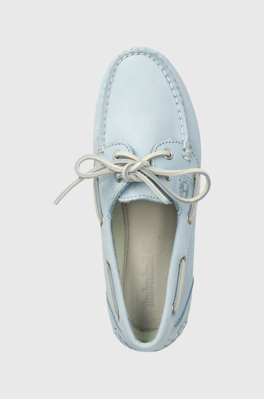 Timberland Кожени мокасини Classic Boat в синьо с равна подметка TB0A2NAADU21 - Pepit.bg