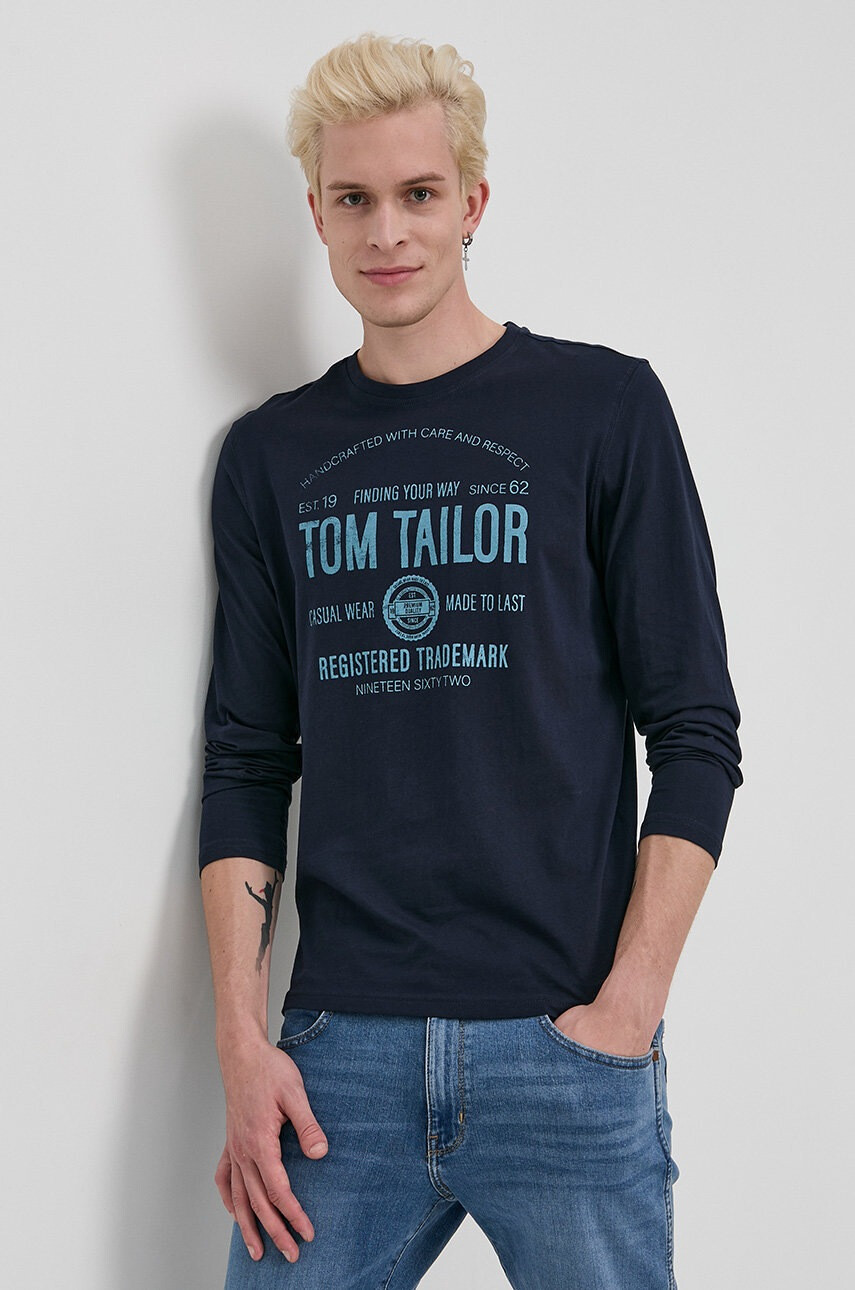 Tom Tailor Памучна блуза с дълги ръкави - Pepit.bg