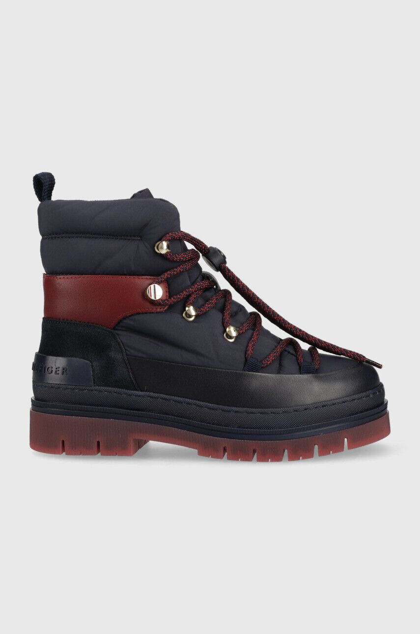 Tommy Hilfiger Апрески Laced Outdoor Boot в тъмносиньо - Pepit.bg