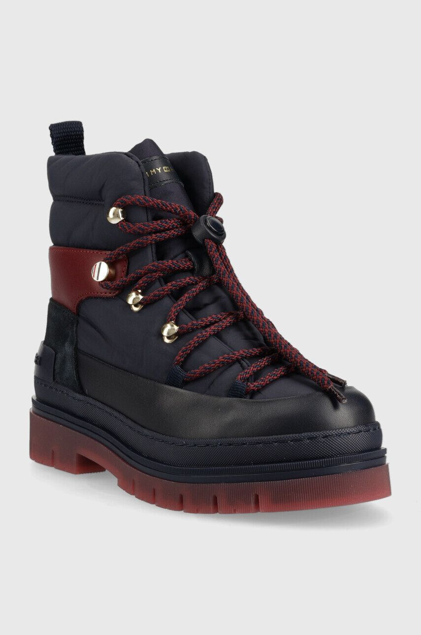 Tommy Hilfiger Апрески Laced Outdoor Boot в тъмносиньо - Pepit.bg