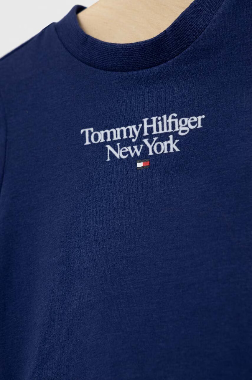 Tommy Hilfiger Бебешка блуза с дълги ръкави в тъмносиньо с принт - Pepit.bg