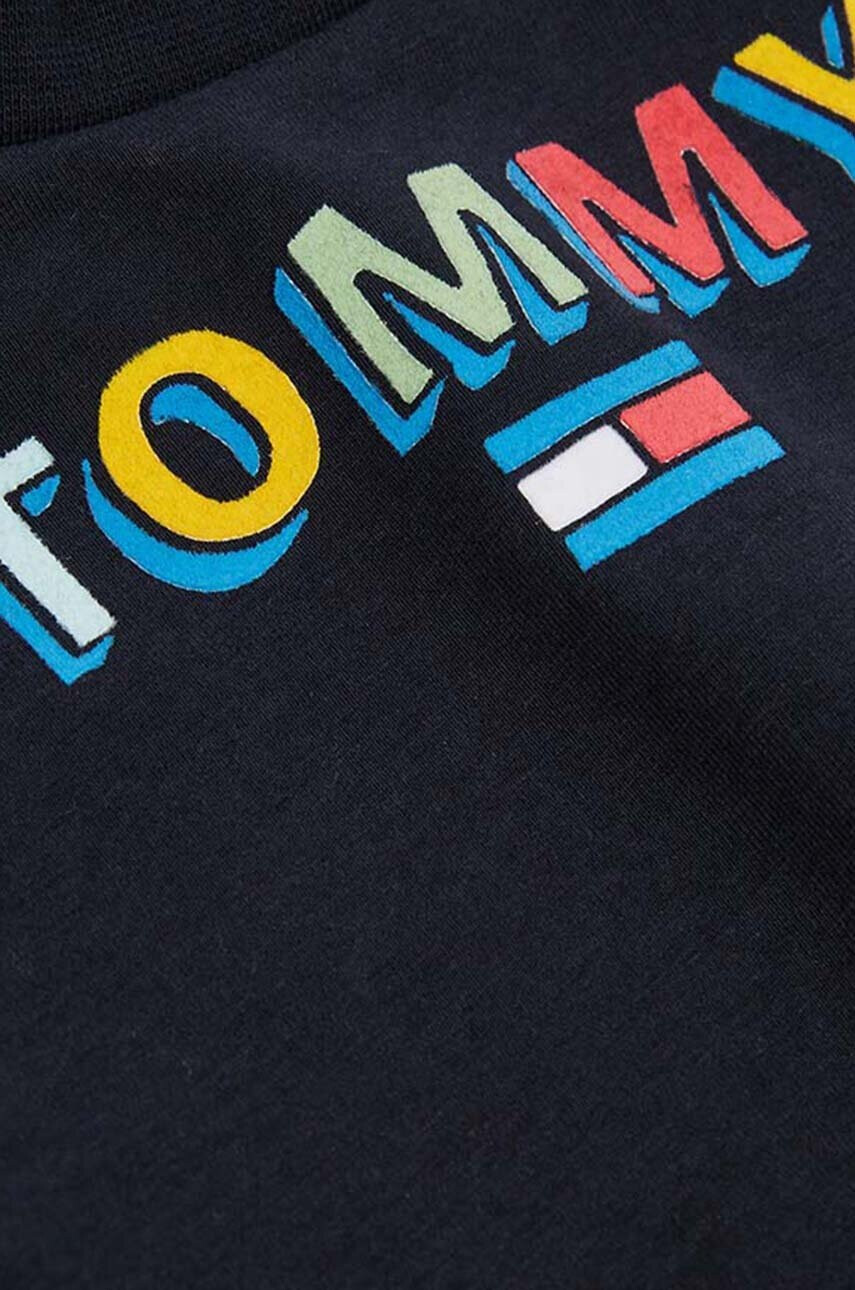 Tommy Hilfiger Бебешка тениска в тъмносиньо с принт - Pepit.bg