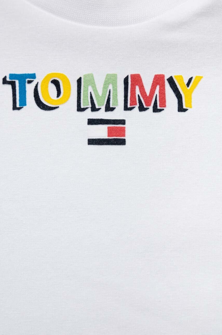 Tommy Hilfiger Бебешка тениска в бяло с принт - Pepit.bg
