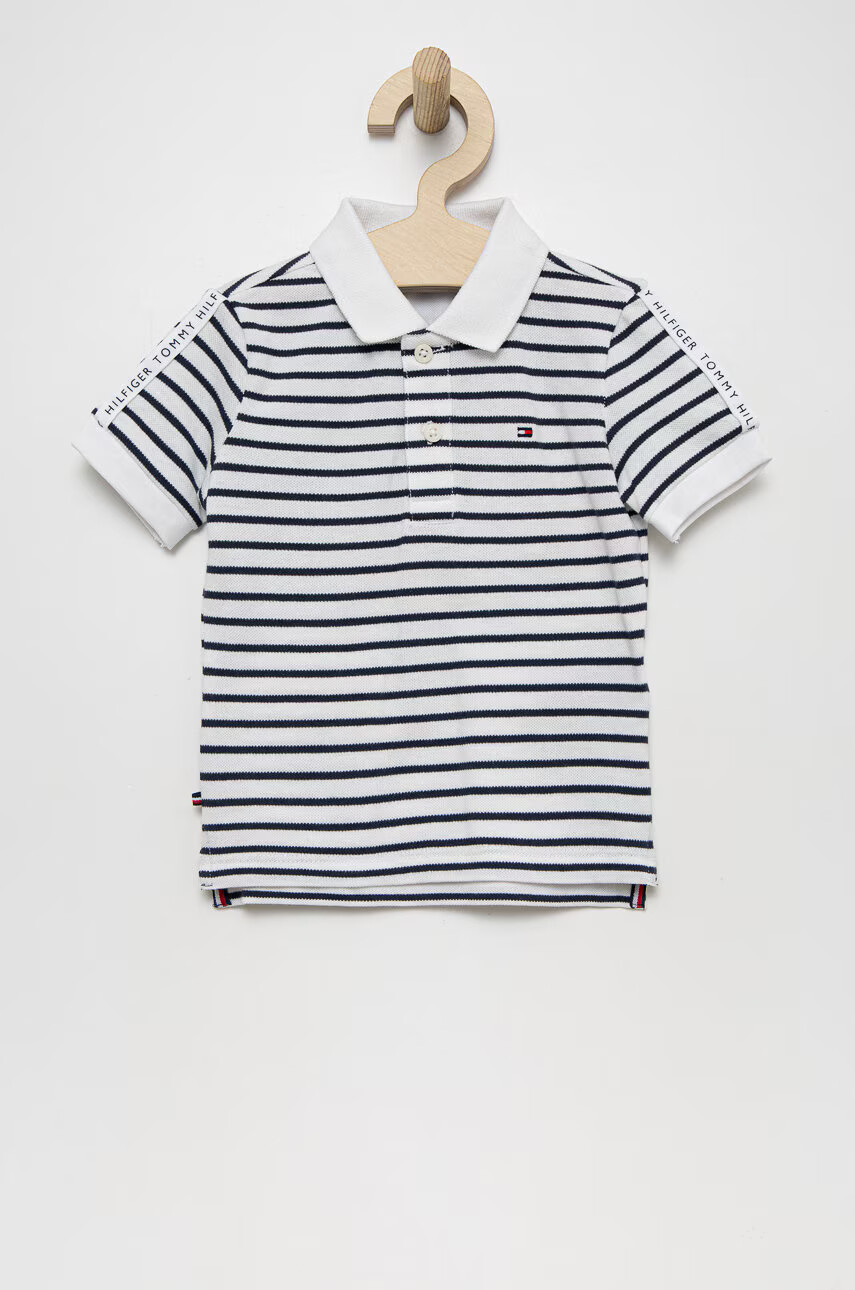Tommy Hilfiger Бебешка тениска с яка - Pepit.bg