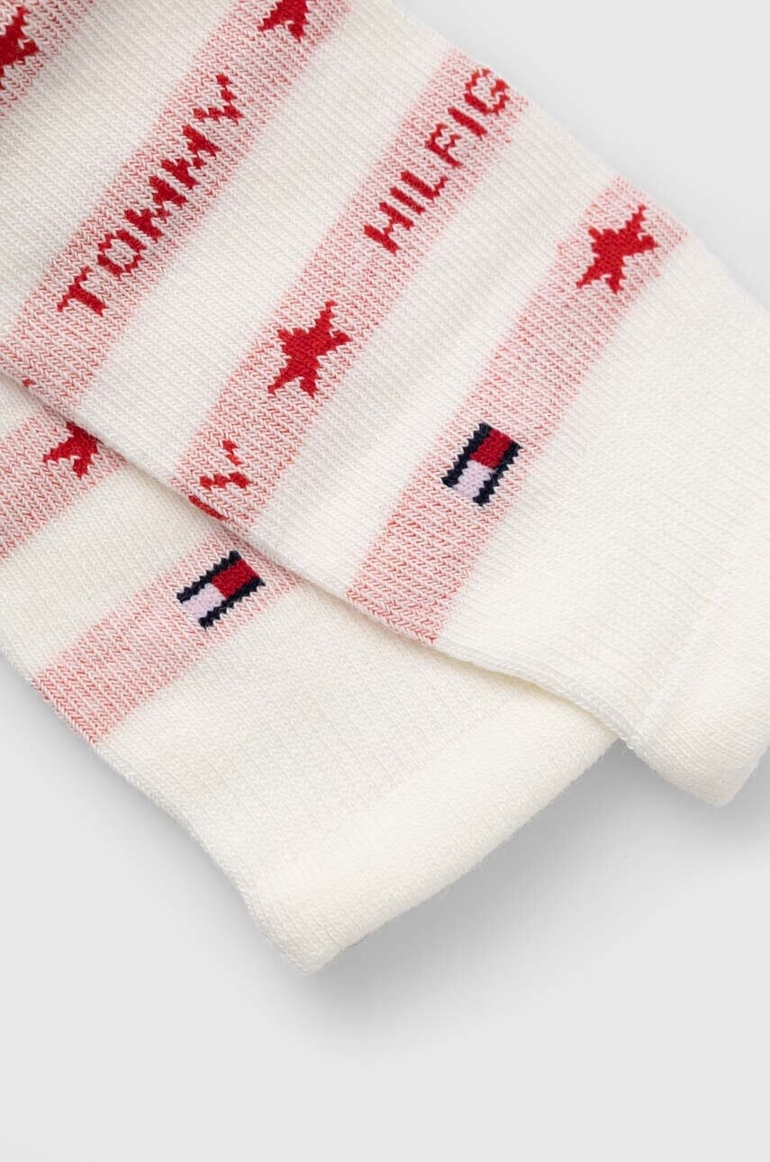 Tommy Hilfiger Бебешки чорапогащник в червено - Pepit.bg