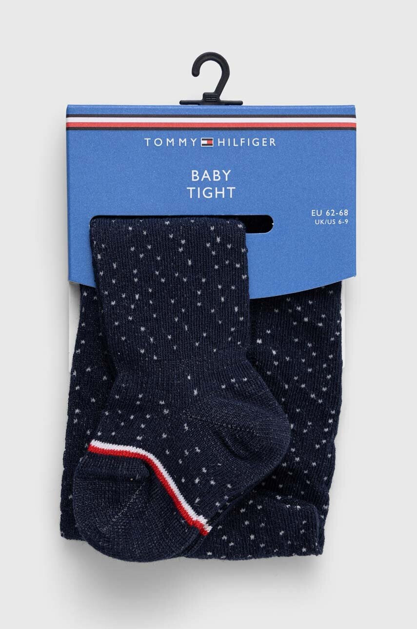 Tommy Hilfiger Бебешки чорапогащник в тъмносиньо - Pepit.bg
