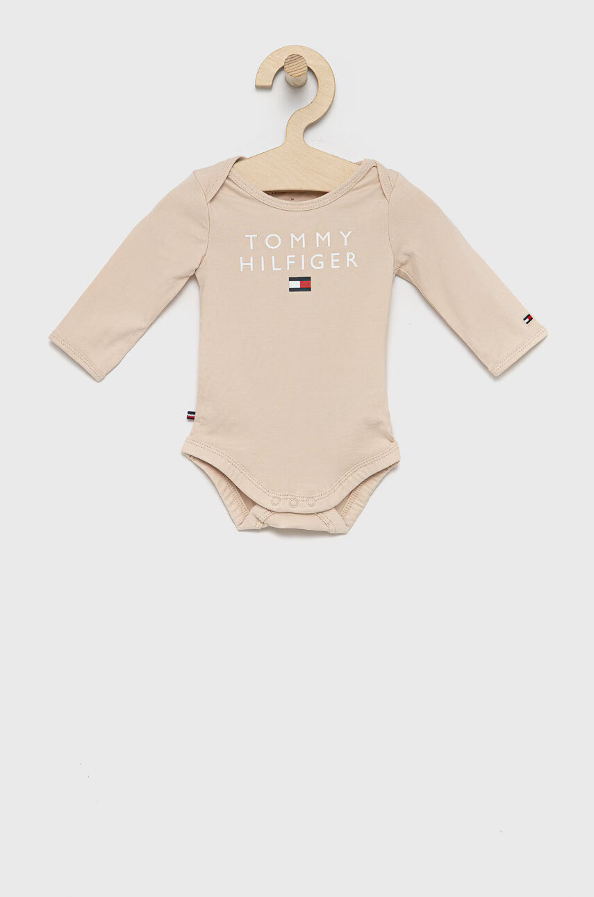 Tommy Hilfiger Бебешко боди в бежово - Pepit.bg