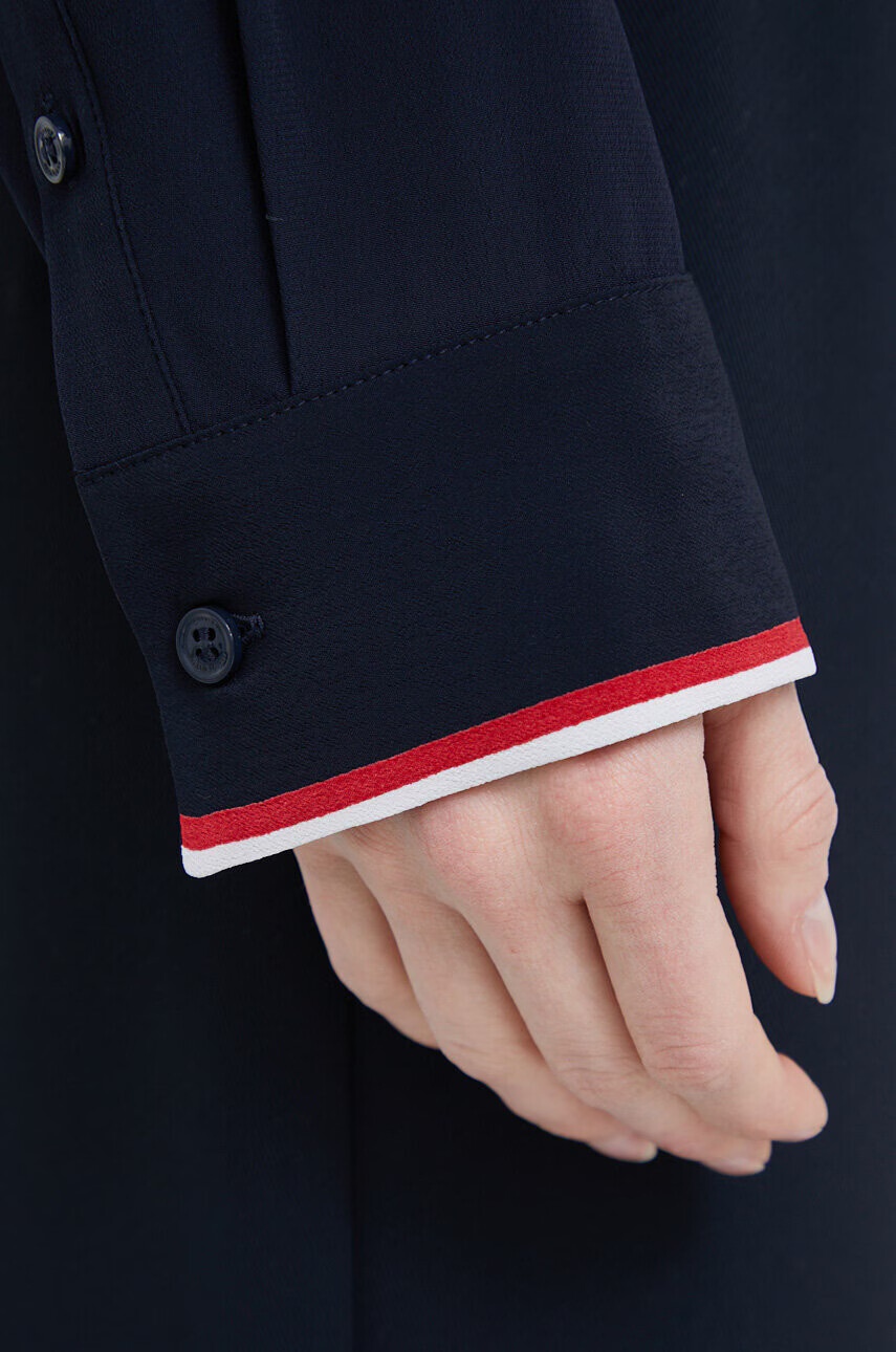 Tommy Hilfiger Блуза в тъмносиньо с изчистен дизайн - Pepit.bg
