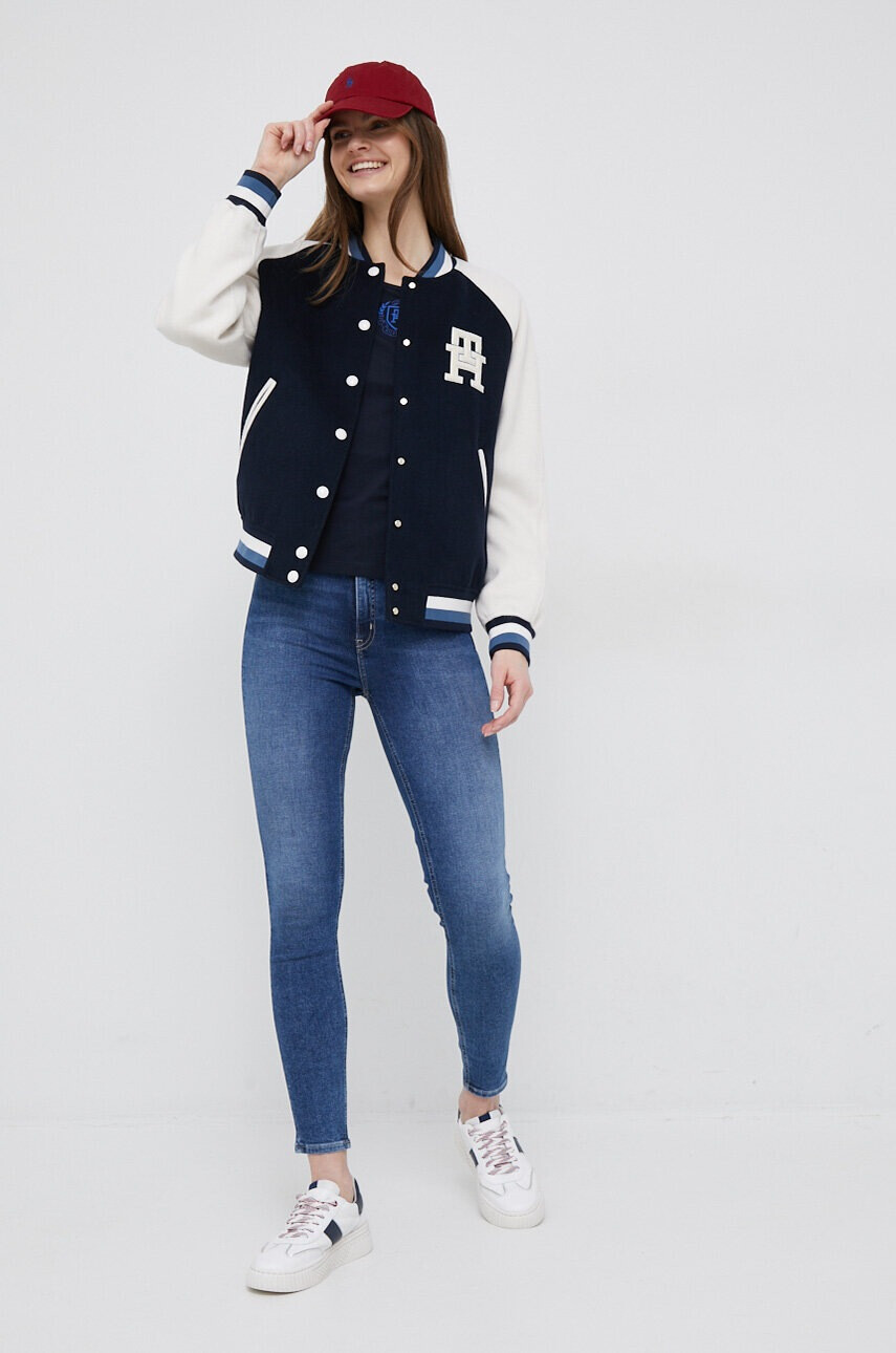 Tommy Hilfiger Блуза с дълги ръкави в тъмносиньо - Pepit.bg