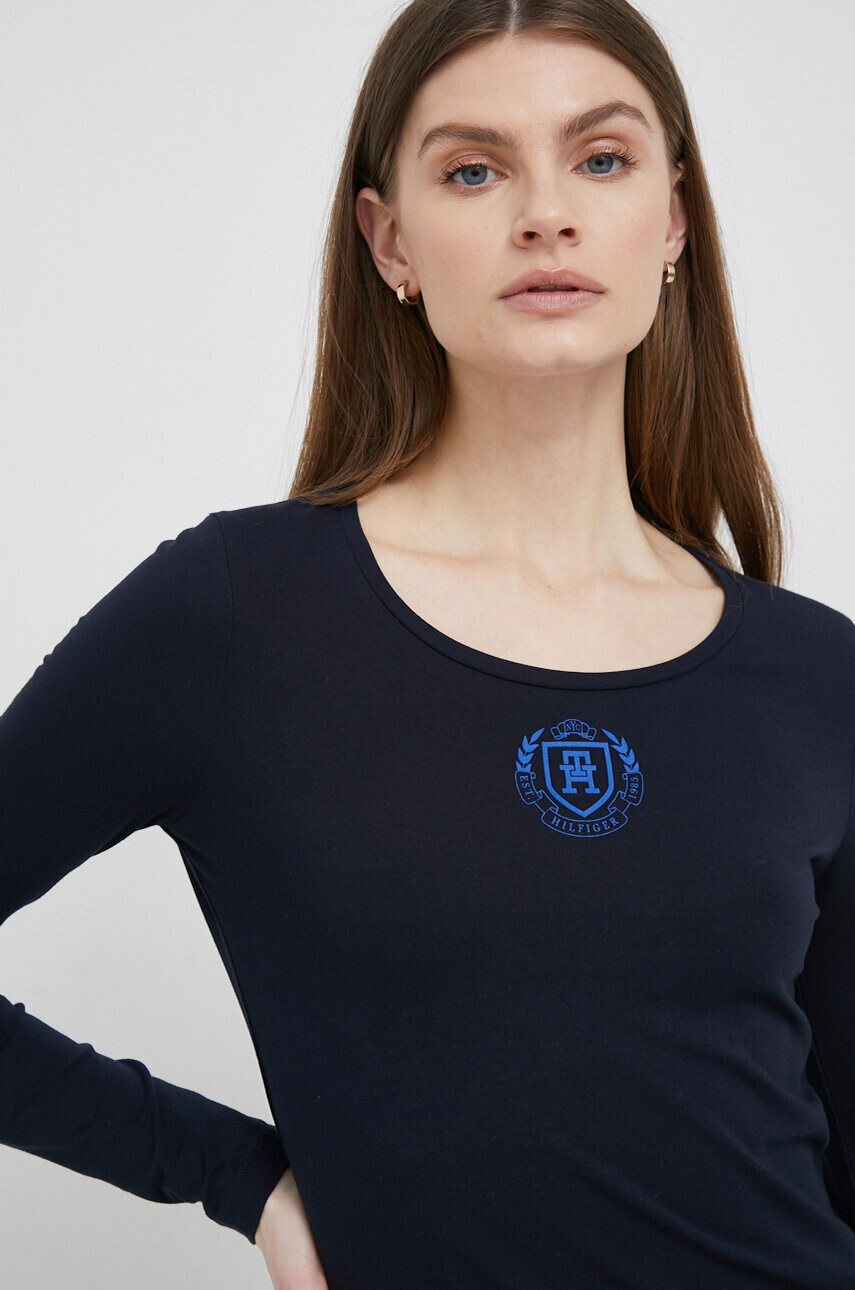 Tommy Hilfiger Блуза с дълги ръкави в тъмносиньо - Pepit.bg
