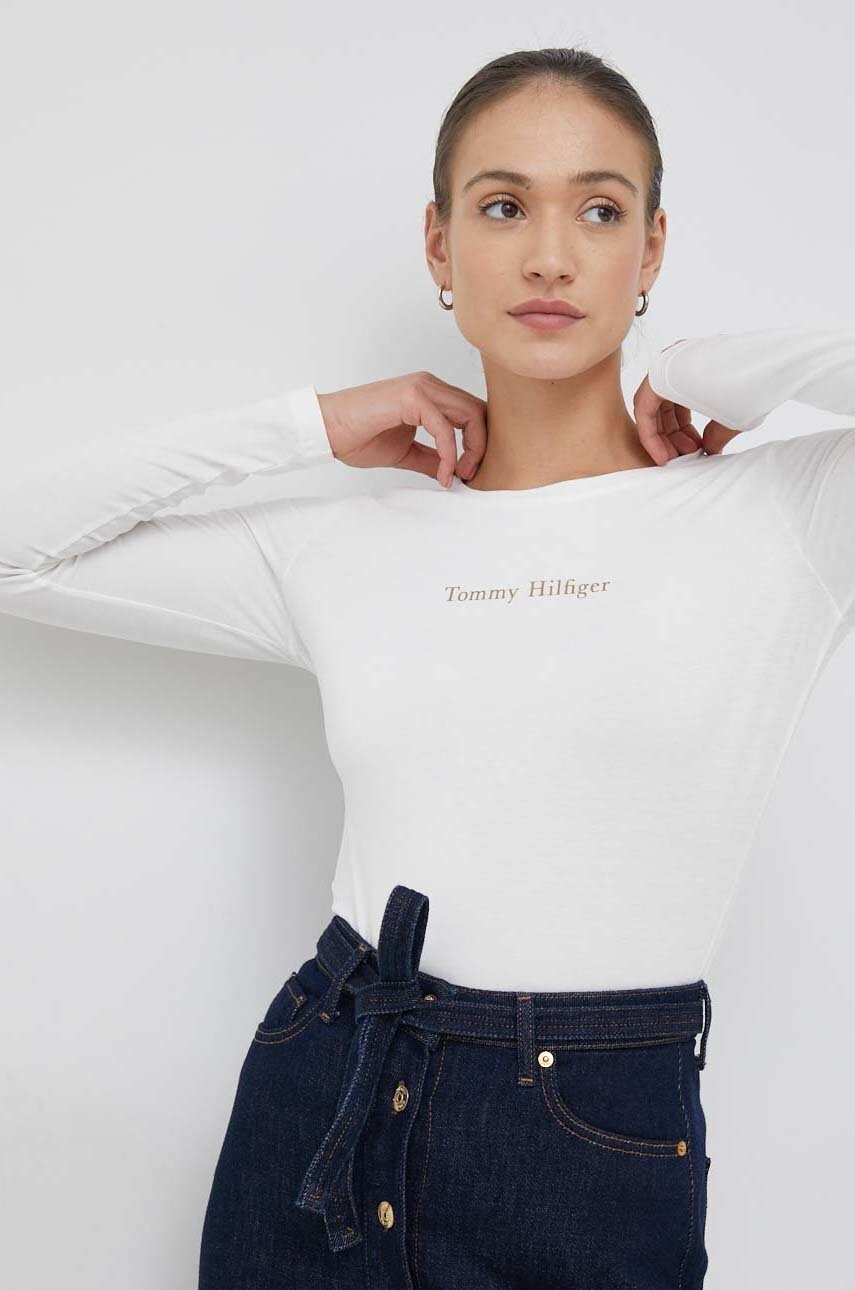 Tommy Hilfiger Блуза с дълги ръкави в бяло - Pepit.bg