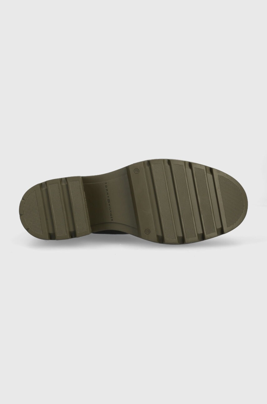 Tommy Hilfiger Боти челси Heeled Chelsey Boot Bio в зелено с висок ток - Pepit.bg