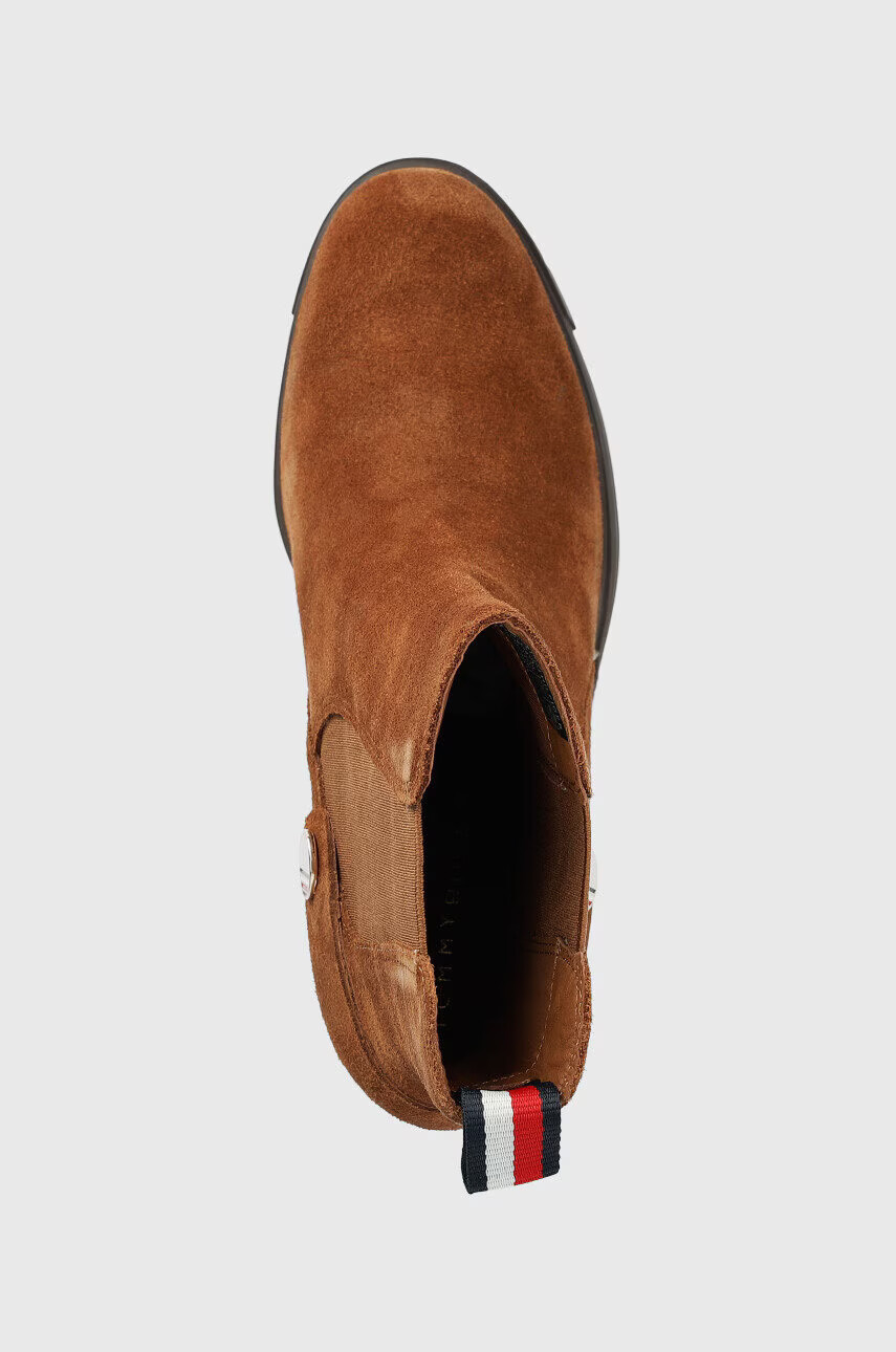 Tommy Hilfiger Боти Outdoor High Heel Boot в кафяво с висок ток - Pepit.bg