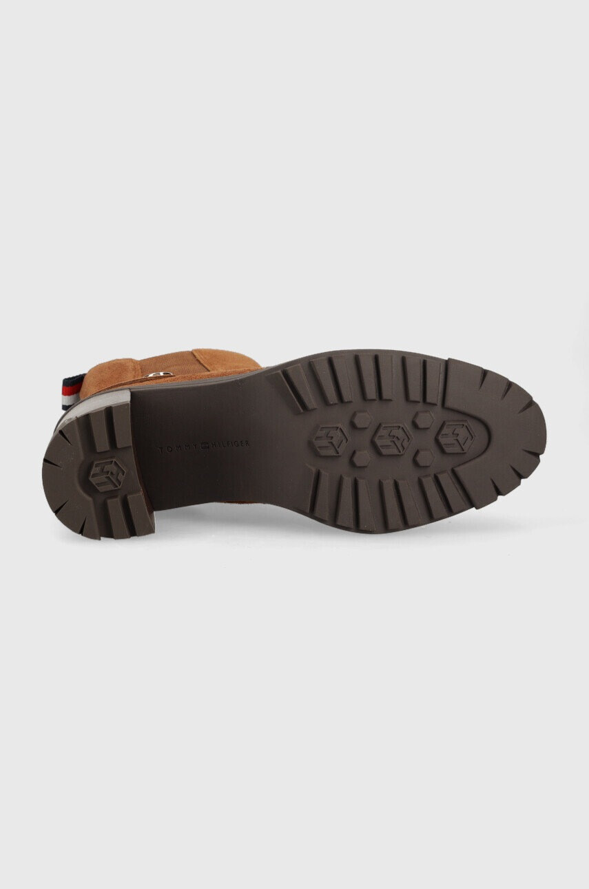 Tommy Hilfiger Боти Outdoor High Heel Boot в кафяво с висок ток - Pepit.bg