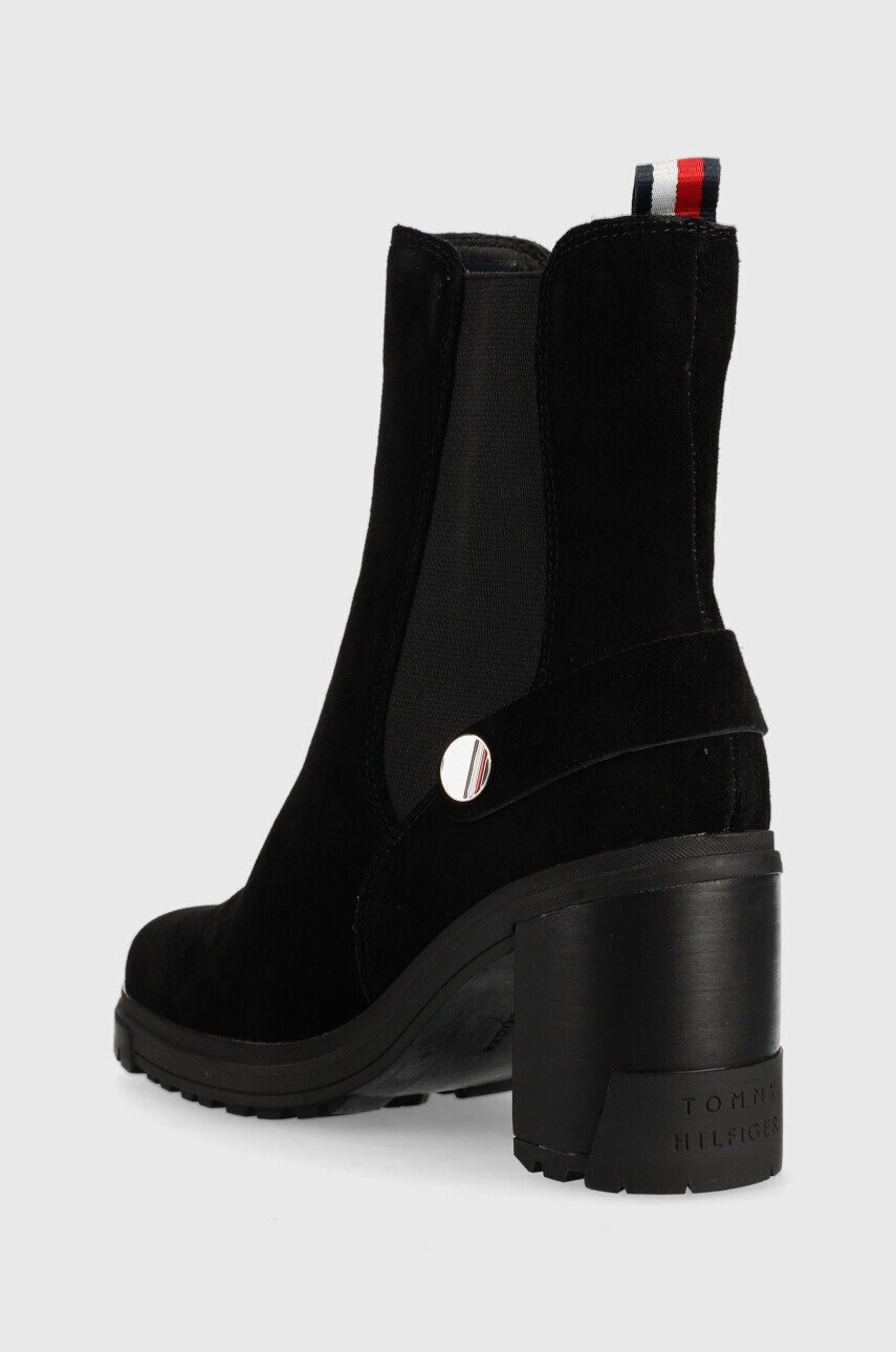 Tommy Hilfiger Боти Outdoor High Heel Boot в черно с висок ток - Pepit.bg