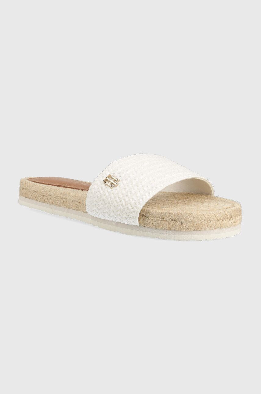 Tommy Hilfiger Чехли Th Textured Flat в бяло - Pepit.bg