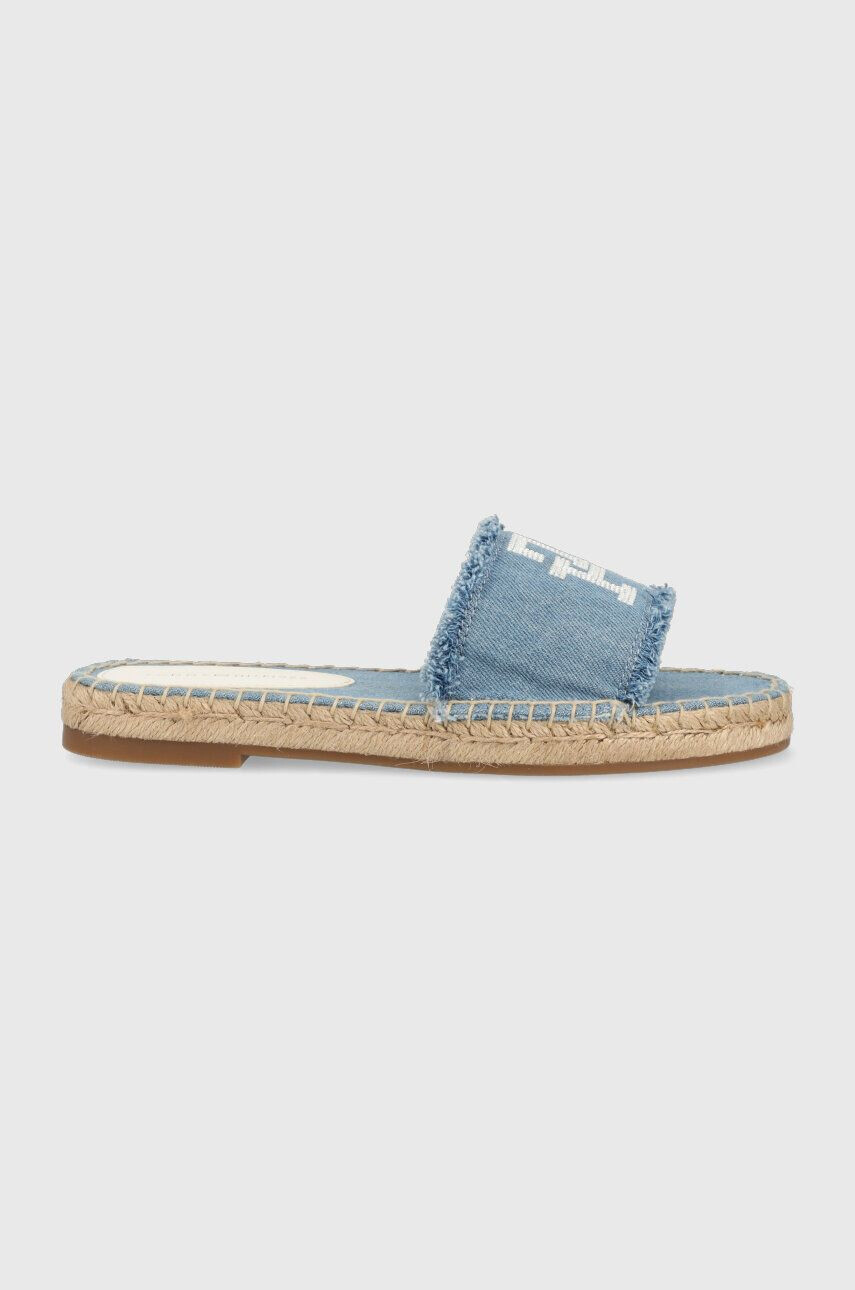 Tommy Hilfiger Чехли DENIM FLAT SANDAL в синьо FW0FW07095 - Pepit.bg