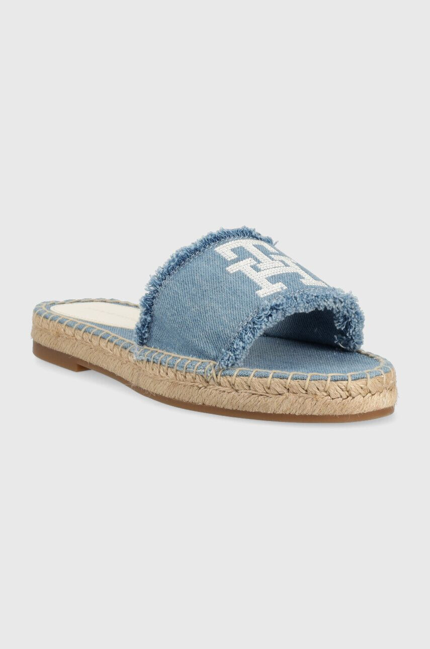 Tommy Hilfiger Чехли DENIM FLAT SANDAL в синьо FW0FW07095 - Pepit.bg