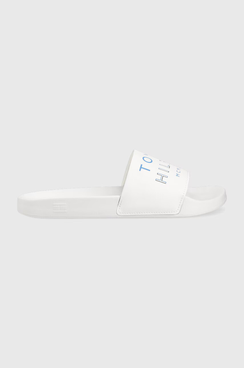 Tommy Hilfiger Чехли HILFIGER EMBOSSED POOL SLIDE в бяло FM0FM04463 - Pepit.bg