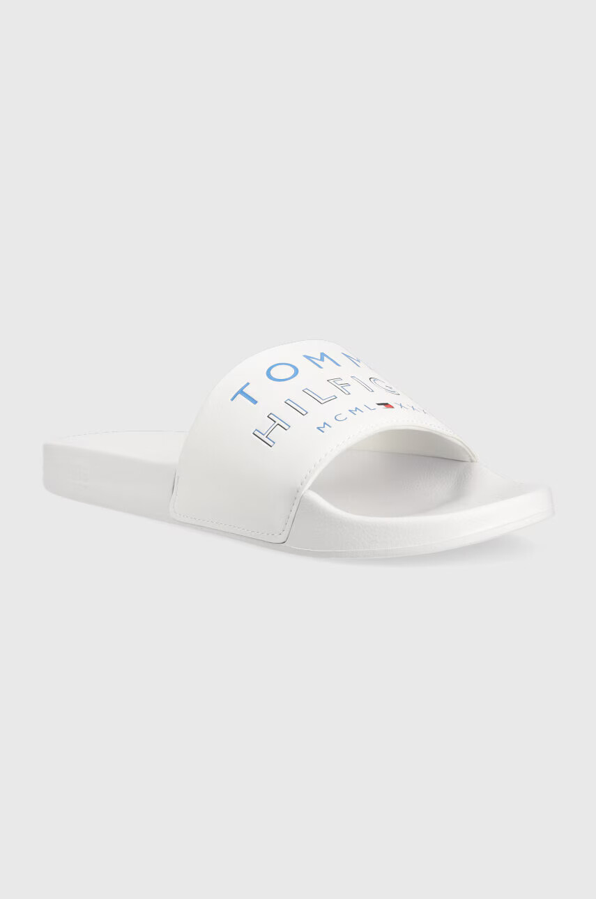 Tommy Hilfiger Чехли HILFIGER EMBOSSED POOL SLIDE в бяло FM0FM04463 - Pepit.bg
