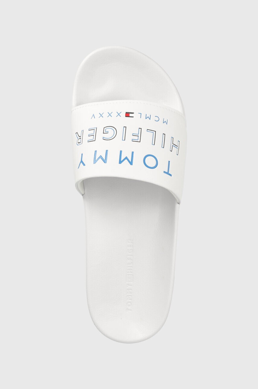 Tommy Hilfiger Чехли HILFIGER EMBOSSED POOL SLIDE в бяло FM0FM04463 - Pepit.bg