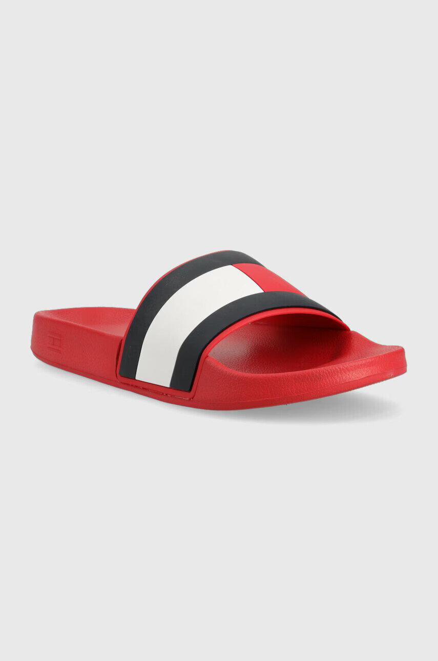 Tommy Hilfiger Чехли RUBBER TH FLAG POOL SLIDE в червено FM0FM04263 - Pepit.bg