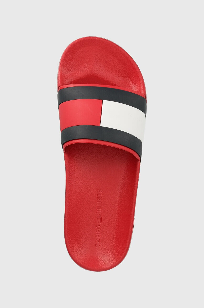 Tommy Hilfiger Чехли RUBBER TH FLAG POOL SLIDE в червено FM0FM04263 - Pepit.bg