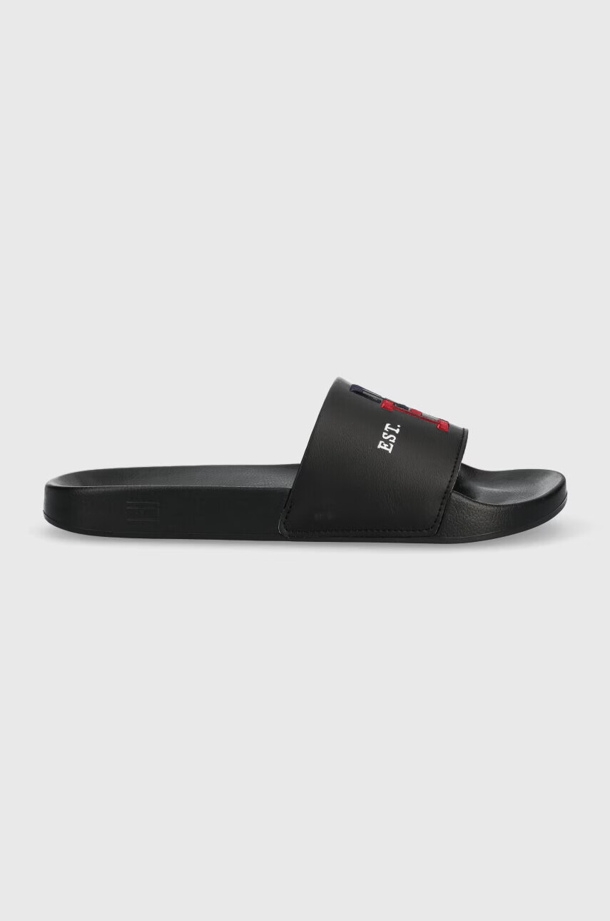 Tommy Hilfiger Чехли TH EMBROIDERY POOL SLIDE в черно FM0FM04465 - Pepit.bg