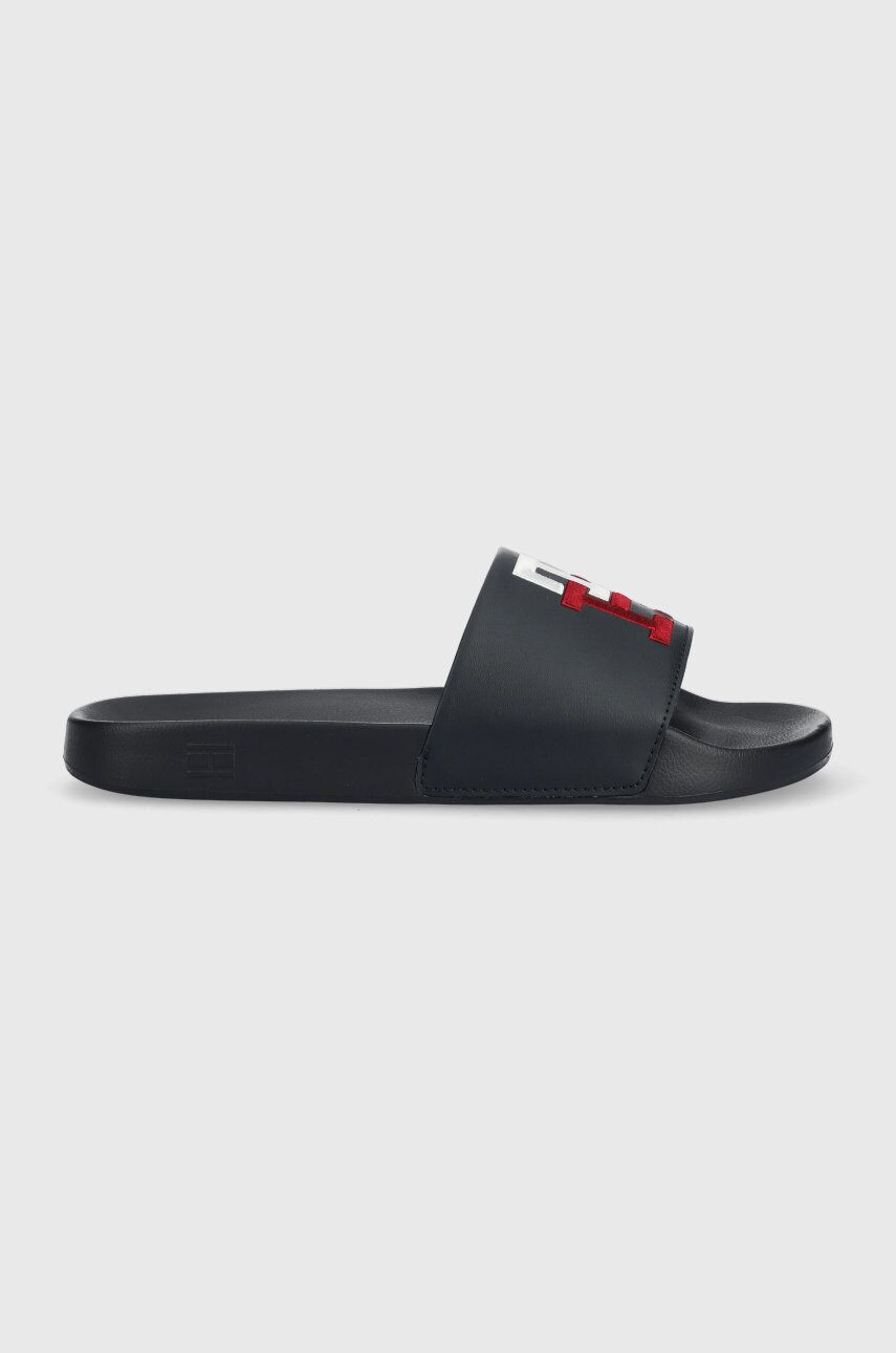 Tommy Hilfiger Чехли TH RAISED EMBROIDERY POOL SLIDE в тъмносиньо - Pepit.bg