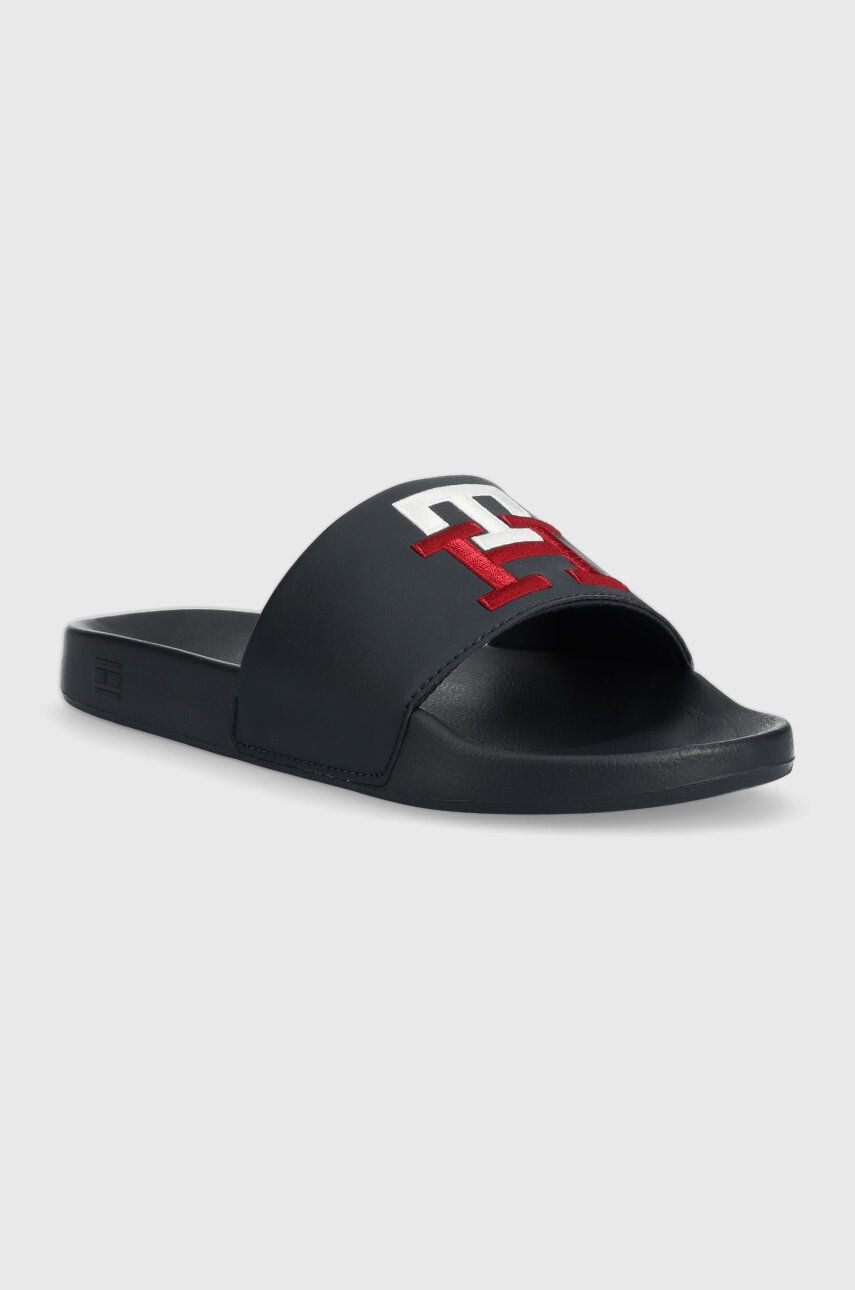 Tommy Hilfiger Чехли TH RAISED EMBROIDERY POOL SLIDE в тъмносиньо - Pepit.bg