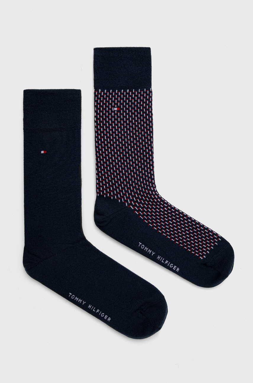 Tommy Hilfiger Чорапи (2 чифта) мъжки в тъмносиньо - Pepit.bg