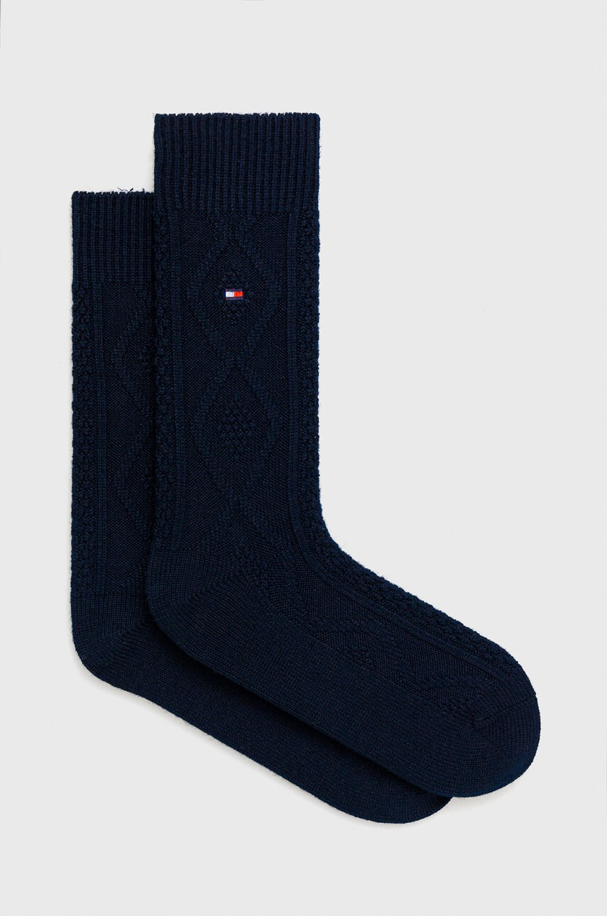 Tommy Hilfiger Чорапи с вълна в тъмносиньо - Pepit.bg