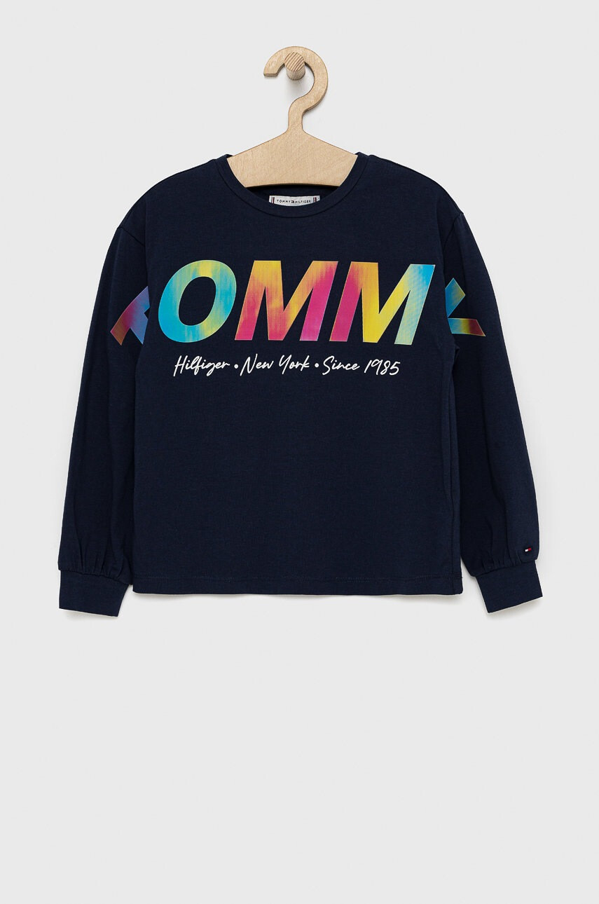 Tommy Hilfiger Детска блуза с дълги ръкави в бяло с апликация - Pepit.bg