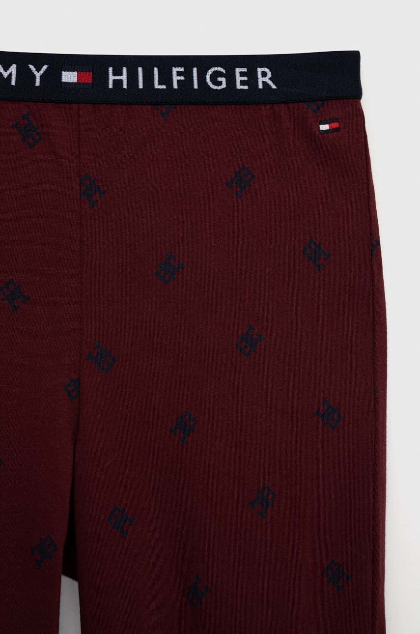 Tommy Hilfiger Детска памучна пижама в бордо - Pepit.bg