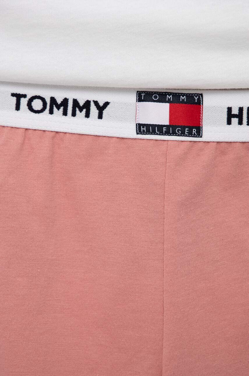 Tommy Hilfiger Детска памучна пижама в розово с апликация - Pepit.bg