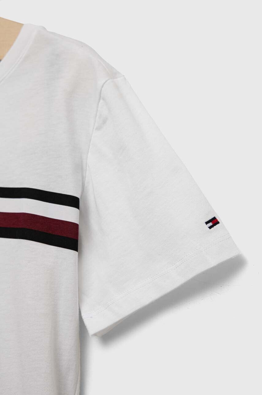 Tommy Hilfiger Детска памучна пижама в бяло с принт - Pepit.bg