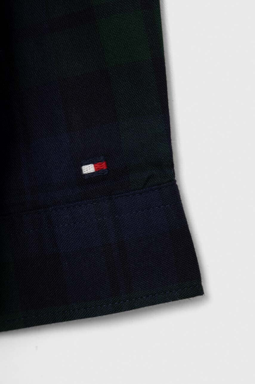 Tommy Hilfiger Детска памучна риза в зелено - Pepit.bg