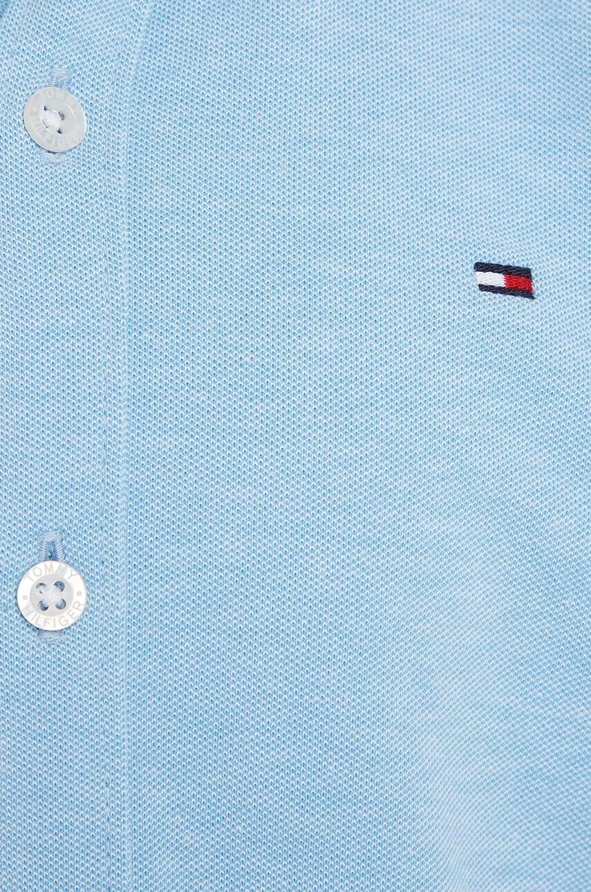 Tommy Hilfiger Детска памучна риза в синьо - Pepit.bg