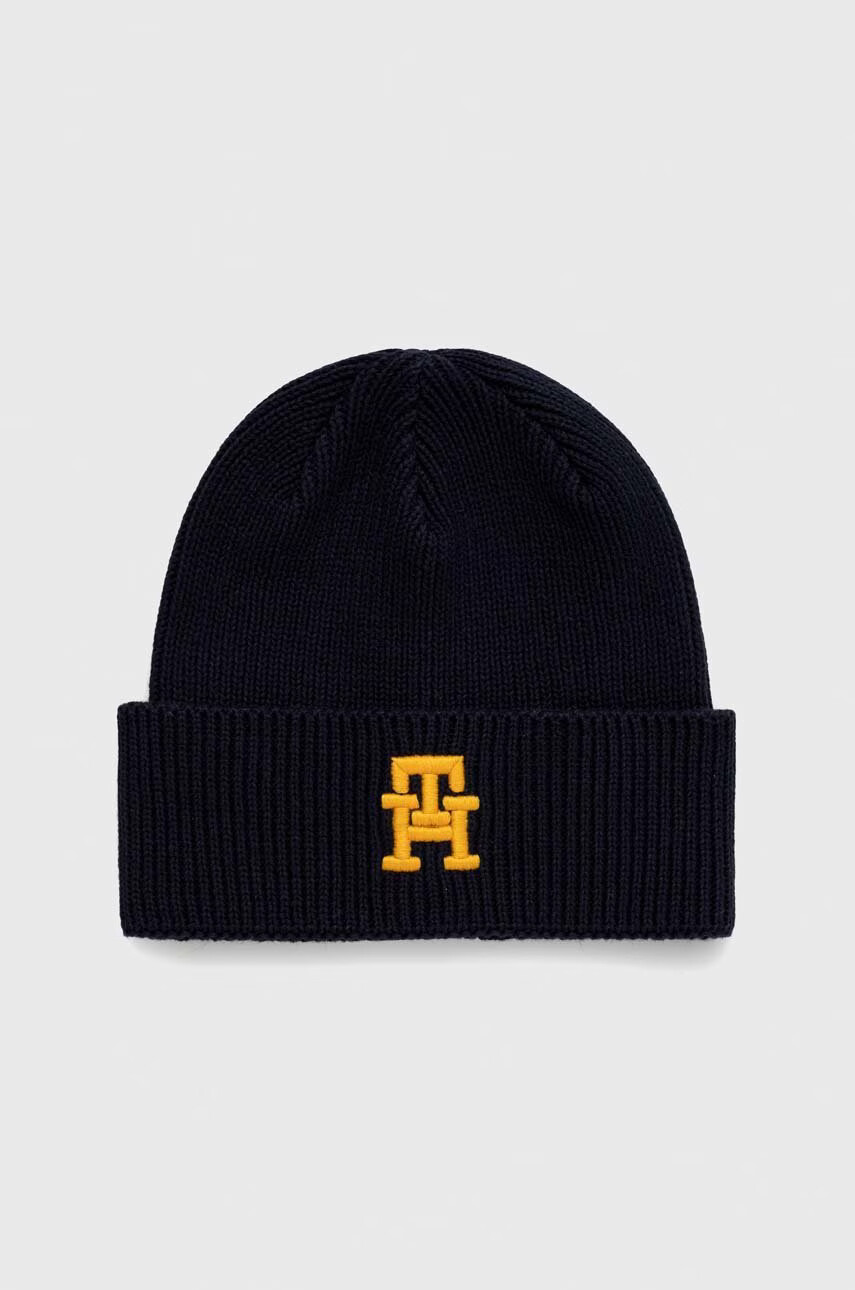 Tommy Hilfiger Детска памучна шапка в тъмносиньо от памук - Pepit.bg