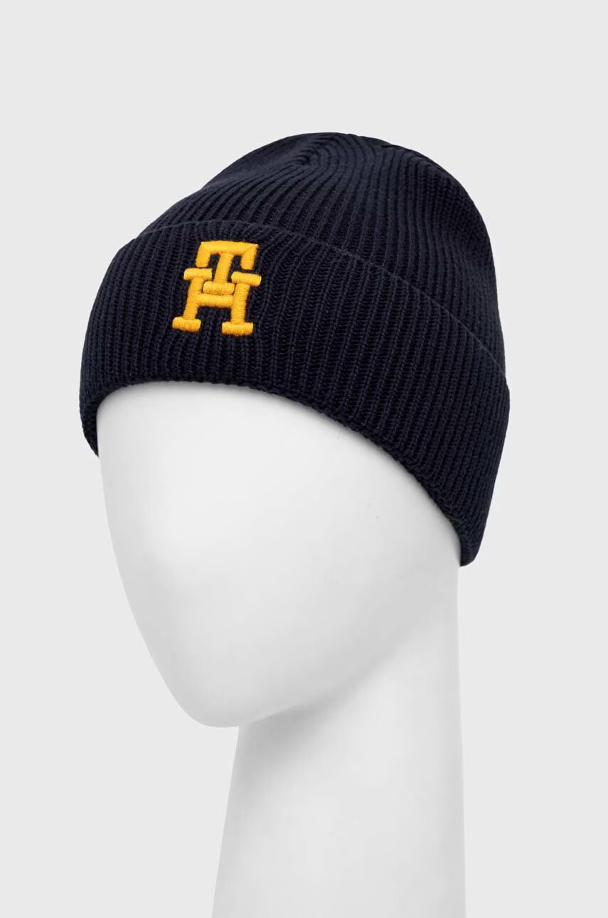 Tommy Hilfiger Детска памучна шапка в тъмносиньо от памук - Pepit.bg