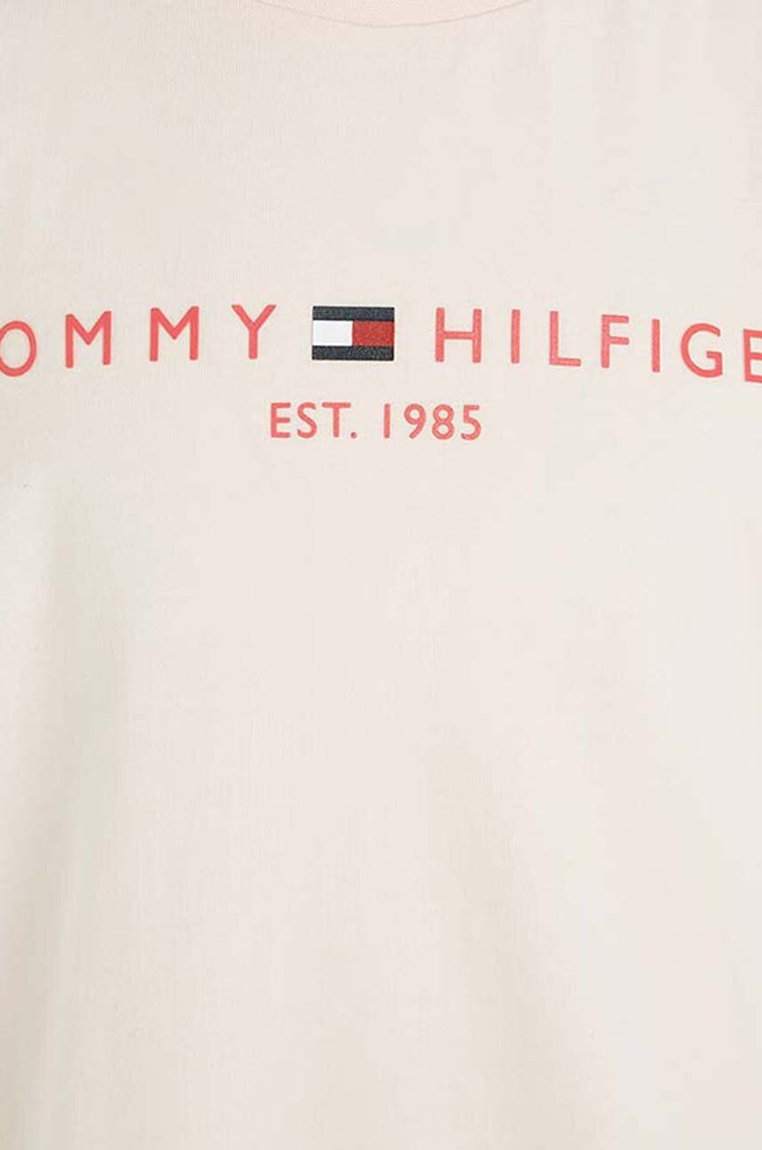 Tommy Hilfiger Детска памучна тениска в розово с принт - Pepit.bg