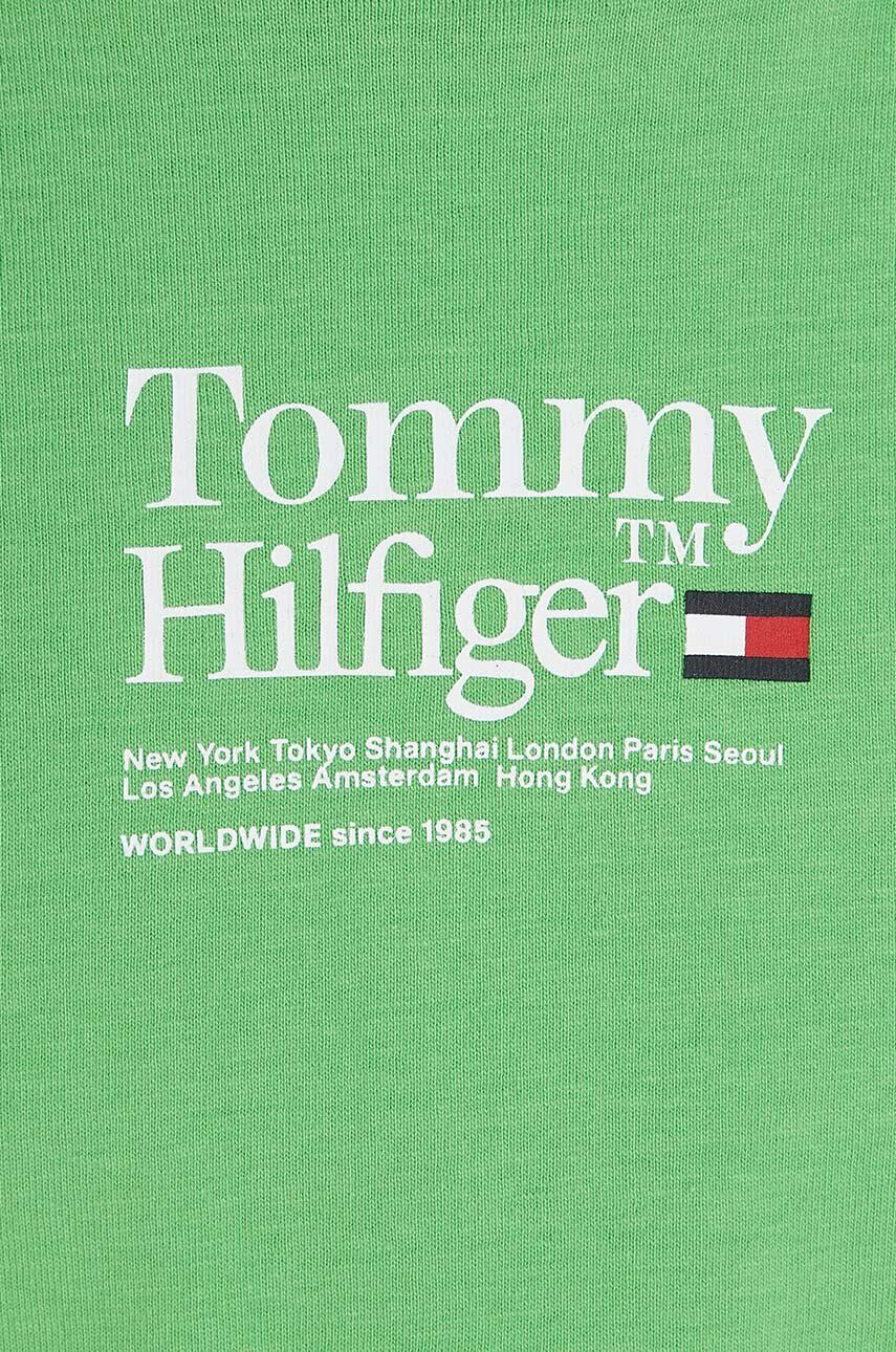 Tommy Hilfiger Детска памучна тениска в зелено - Pepit.bg