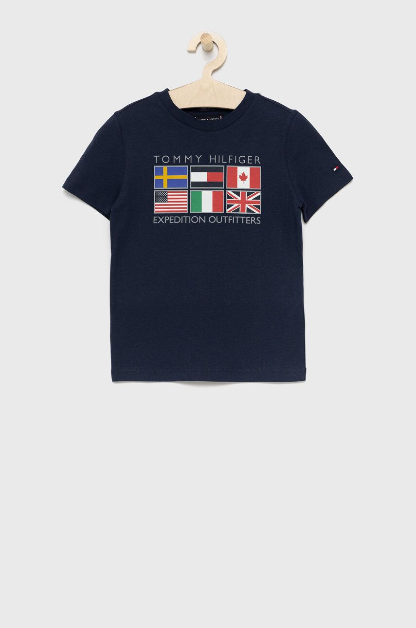 Tommy Hilfiger Детска памучна тениска - Pepit.bg