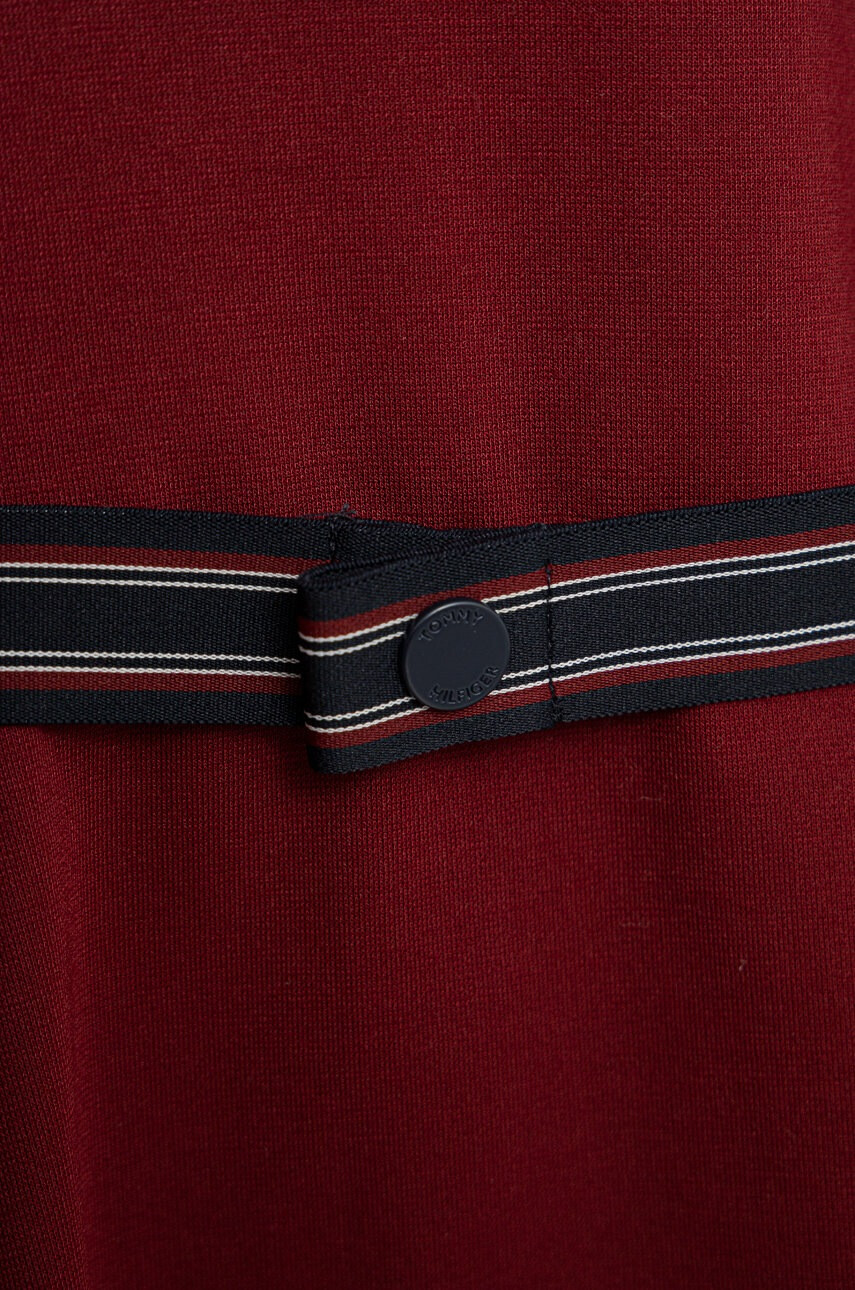 Tommy Hilfiger Детска рокля в бордо къс модел разкроен модел - Pepit.bg