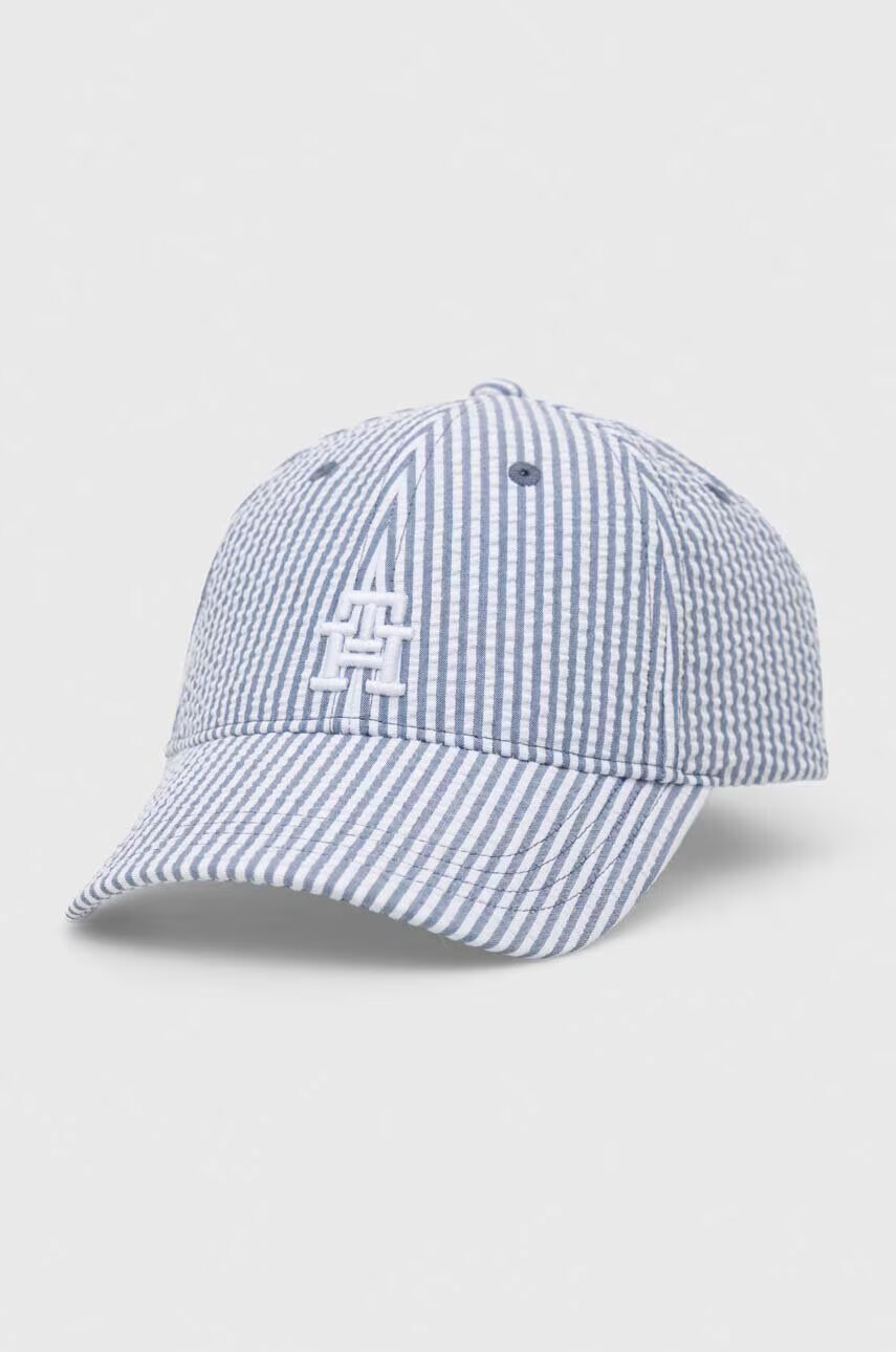 Tommy Hilfiger Детска шапка с козирка в синьо с апликация - Pepit.bg